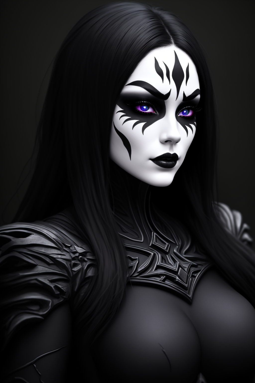 05547-2329473803-4K, Masterpiece, highres, absurdres, edgDeathKnight,a woman in dark armor ,wearing edgDeathKnight armor,,edg_makeup, a woman wit.png